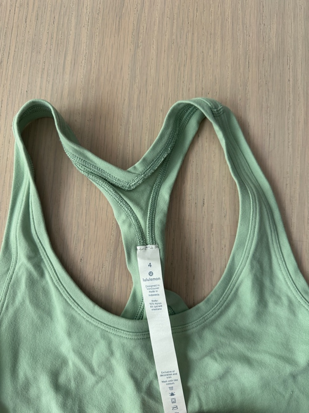 lululemon set 2 Racerback Tanks- gray & Mint sz 4 - Picture 2 of 4